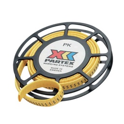 [PARTEX.PK+20004SV40.#] PARTEX PK2/4 Black on Yellow (500pcs/reel)